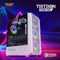Armaggeddon White Tritron PRO 100 Desktop PC Casing with Build-In 4 ARGB Fan. 
