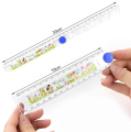 30cm foldable ruler with design and puzzle for kids. 