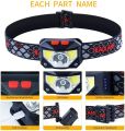 8 Modes Motion Sensor XPE+COB LED Headlamp Flashlight USB Rechargeable Waterproof Camping Head lamp Running Fishing headlight. 