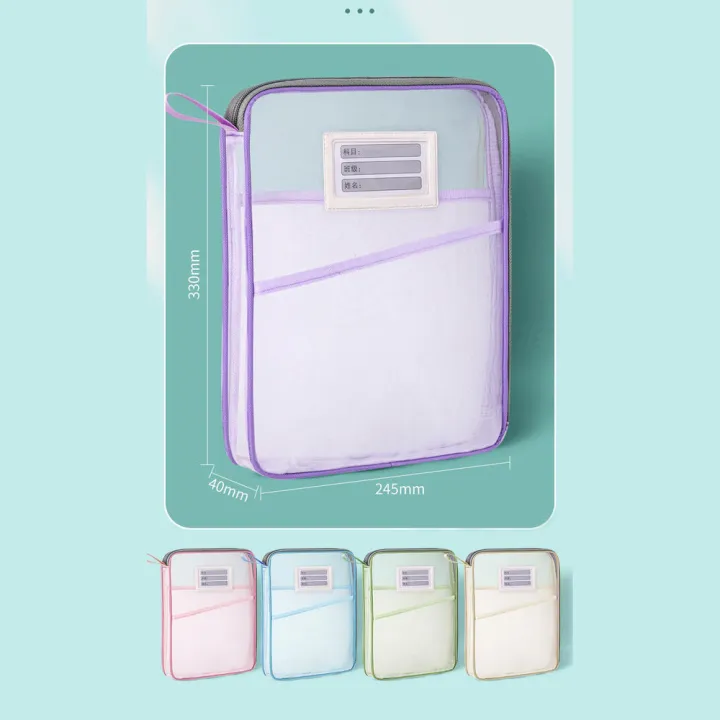Nylon%20Mesh%20Student%20Tote%20Bag%20A4%20Size%20L-Shaped%20File%20Pocket%20Portable%20Mesh%20Book%20Bag%20for%20Travel%20Documents%20Filing%20-%20Image%205