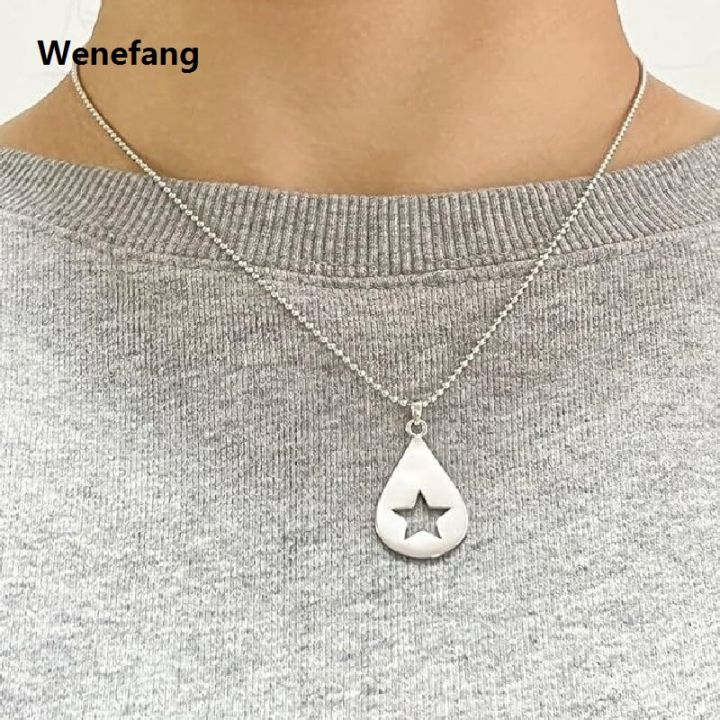 Wenefang%20Fashion%20Guitar%20Gray%20Necklace%20Solid%20Stainless%20Steel%20Found%20Heaven%20Star%20Pendant%20Ball%20Chain%20Necklace%20Never%20Ending%20Song%20Design%20Guitar%20Pick%20-%20Image%203