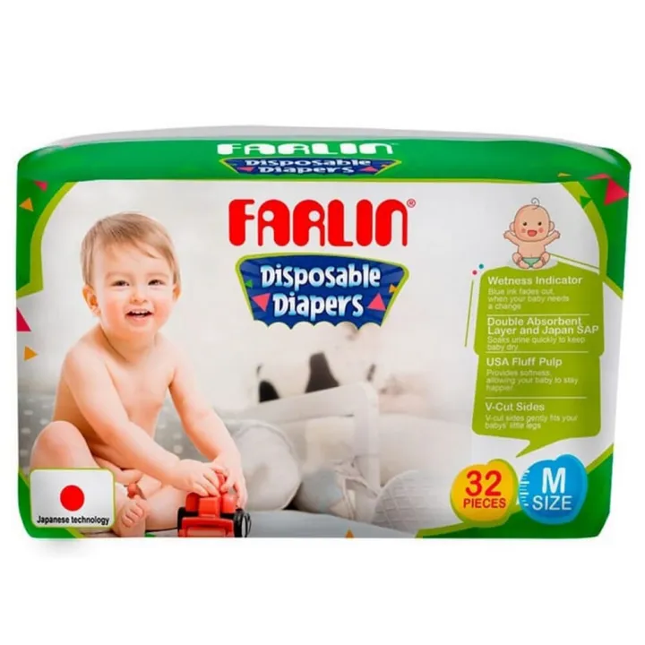 Farlin Tape Diaper Medium (32 Pcs)