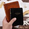 Cute Design Vintage Notebook Lightweight Hard Cover A6 A7 Size Pocket Notebook Hot Printed Compact Size Pu Leather Notebook. 