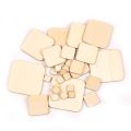 【1pcs 160mm】 Wood Wooden Squares Cutout Tiles, Natural Rustic Wood for Home Decoration, DIY. 