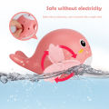 Baby bath toys Little Turtle And Dolphin Swimming Plaything Showering Funny Toys Clockwork Cute Water Gliding Toys Mainan Bayi Mandian. 