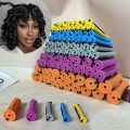 100 Pcs Perm Rods Hair Perm Rods with Elastic Rubber Band for Women Hairdressing Styling Tool. 