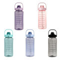 2L Large Capacity Water Bottles | Sport Workout Portable Drinking Cup| For GYM Teenagers Plastic Straw Water Cup Sports Water Bottle High Value Outdoor Camping Drinking Tools. 