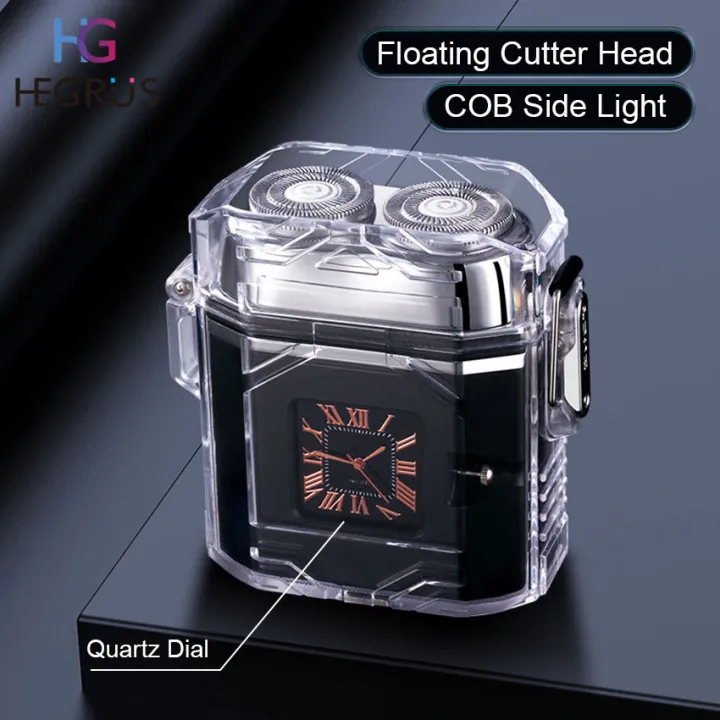 HEGRUS%20Mini%20Shaver%20for%20Men%20Mini%20Electric%20Powerful%20Electric%20Shaver%20Rechargeable%20Portable%20Electric%20Shaver%20Multifunctional%20Shaver%20Men's%20Razor%20with%20Quartz%20Dial%20COB%20Side%20Light%20-%20Image%202