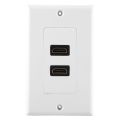 HDMI 2-Ports Wall Face Plate Panel Outlet 1080p Cover Coupler Socket HOT. 