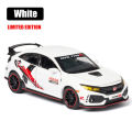 1:32 HONDA CIVIC TYPE-R Alloy Car Model Diecasts & Toy Vehicles Metal Sports Car Sound and Light Collection Gift. 