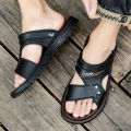 Outdoor Sandals Men2023Summer New Waterproof Non-Slip Soft Bottom Driving Beach Shoes Dual-Use Men's Sandals. 