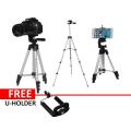 Portable Tripod Camera Stand Mobile Stand (105 cm Height). 