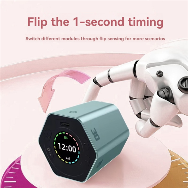 Productivity%20Cube%20Mute%20Vibrate%20Digital%20Desk%20Hexagon%20Magnetic%20Flip%20Focus%20Time%20for%20Office%20Meetings%20Task%20Study%20-%20Image%207