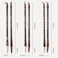 【Parchment & Lace】6pcs L/S/M Wooden Calligraphy Brush Pen Set Chinese Calligraphy Painting Brush Pen Wool Weasel Hair Regular Script Writing Brush. 