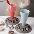 Piping Bag Holder Cake Decorating Pastry Tool with 8 Slots Nozzles, Plastic Pastry Bag Stand for Cake Decorating Kit. 