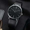 New Edition Boys Woch Luxury Leather Band Quartz Analog Wrist Watch - Men Gents Watches Black Brown White. 