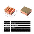 TEUCER 8pcs Graphics Memory Heat Sink Pure Copper Heat Sink For Motherboard Graphics Card Sound Card Chip Small Heatsink. 