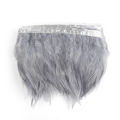 8-10cm 1m/10m Color Feather Trim Pointed Feather with Cloth Ribbon Strips for Garment Apparel Making. 