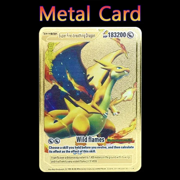 pokemon%20cards%20golden%20Pokemon%20183200%20High%20Hp%20Charizard%20Pikachu%20Mewtwo%20Arceus%20Gold%20English%20French%20Spanish%20Metal%20Cards%20Vmax%20Mega%20GX%20Collection%20CardsParty%20Games%20Crafts%20-%20Image%205