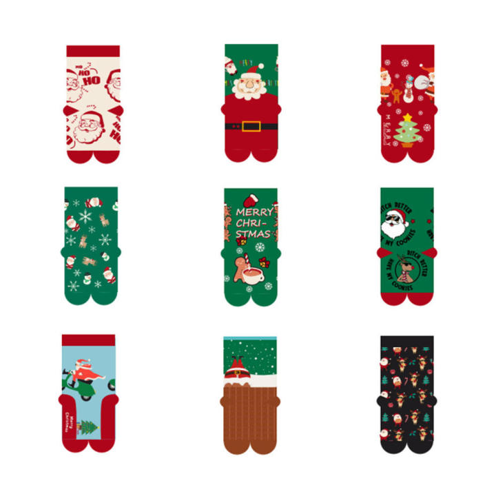 Adult%20Christmas%20Socks%20Cartoon%20Holiday%20Socks%20Christmas%20Socks%20Santa%20Claus%20Socks%20Novelty%20Holiday%20Socks%20-%20Image%203