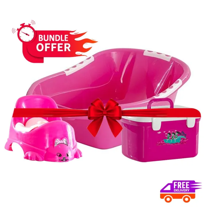 Daxer Baby Bath Tub + Daxer Baby Commode + Daxer Baby box - Bundle Offer