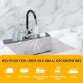 Kitchen Sink Splash Guard, Silicone Sink Faucet Mat, Sink Draining Pad Behind Faucet, Kitchen Sink Accessories,Faucet Absorbent Mat, Bathroom Faucet Water Catcher Mat For Laundry Room. 