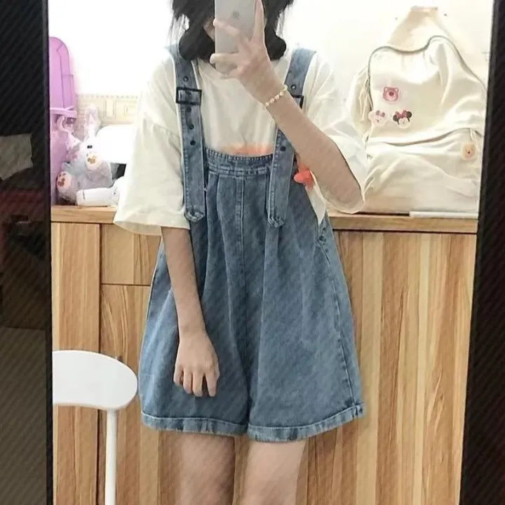 Denim%20Brace%20Shorts%20for%20Women%202024%20New%20Summer%20Slimming%20Slim%20Fit%20Sweet%20Cool%20Design%20Sense%20Youthful-Looking%20Loose%20Wide-Leg%20Pants%20-%20Image%205