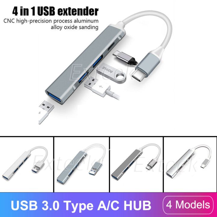 USB C HUB 3.0 Type C 4-Port/8 Port Multi-Splitter OTG Adapter for PC Android Laptop Mac
