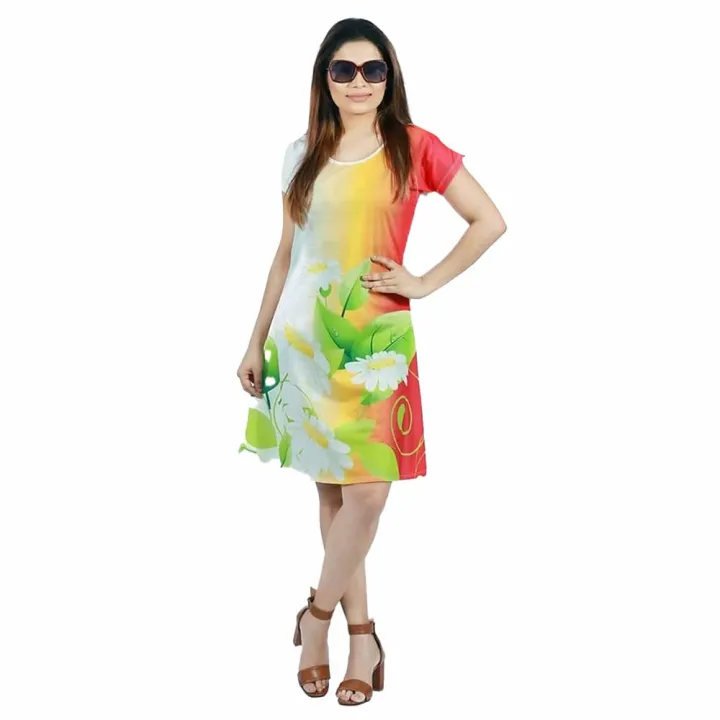 Privi Fashion Knit Print Dress for Women