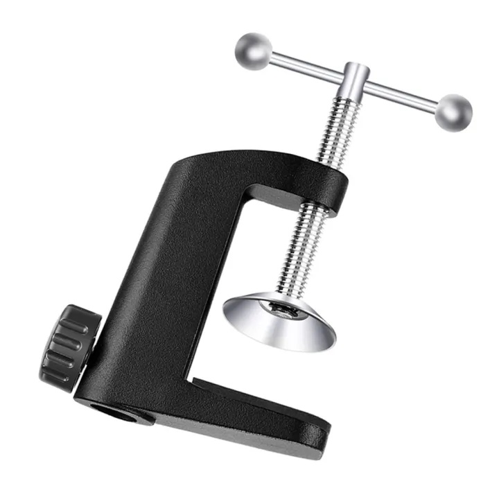 Metal%20Table%20Mounting%20Clamp%20Arm%20Stand%20Holder%20With%20Adjustable%20Positioning%20Screw%20For%20Microphone%20Desk%20Lamp%20Black%20-%20Image%203