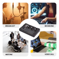 Live Streaming Sound Card Audio Recording Professional Sound Card Mixer with DJ Mixer Voice Changer Wireless Audio Interface. 