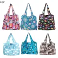 【ALLGOOD】  Jewerry 1Pc Foldable Shopping Bag Reusable Travel Grocery Bag Eco-Friendly Cute Animal Printing Supermarket Tote Bag. 