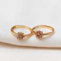 Gold Plated Guaranteed Women Ring With Stone Korean Style Beauty Fashion Jewellery Wedding Party Love Gift. 