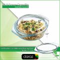 Round Casserole Dish with Lid Glass Bakeware Set 1.7L. 