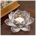 Lotus Shape crystal Design Glass Candle Holder  1PC Lotus Flower Shaped Candle Holder Glass Candle Holder (Lotus Shaped). 