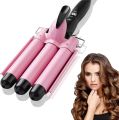 3 Barrels Hair Curler - Curling Iron Wand 25mm Mermaid Hair Waves with 2 Adjustable Temperature Control, Quick Heating Iron Curling Tongs for Long or Short Hair Styling. 