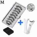 d8 Magnetic Natural Mink Roll 5 Pairs Magnet Tweezers with 3D Hair Curler Extension Makeup Lash Curler Professional Clip Q7. 