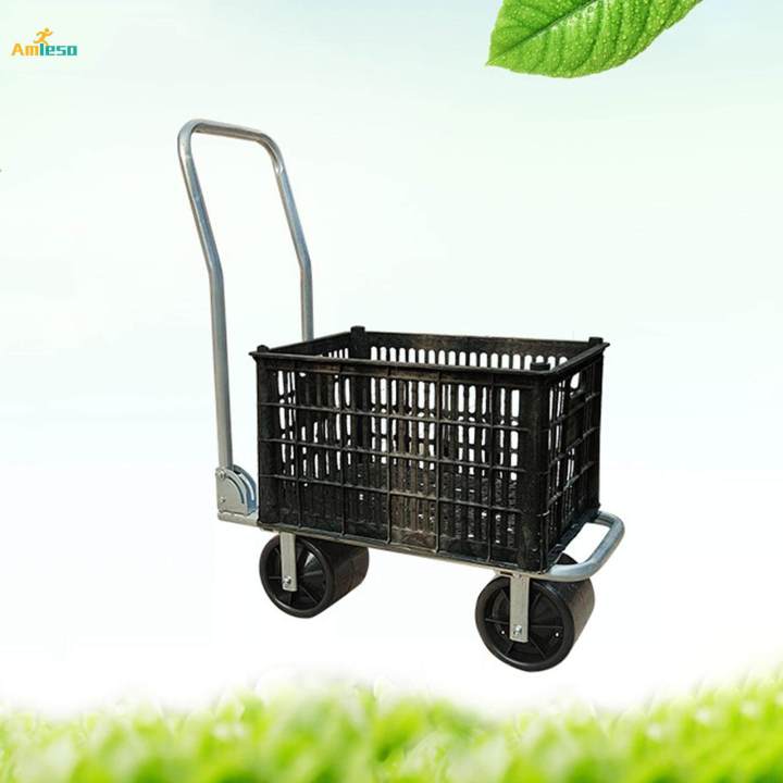 Folding Hand Cart Fruit Vegetable Picking Transport Vehicle Two Wheels