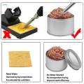 Solder Tip Cleaning Wire and Holder,Soldering Tip Cleaner, Soft Coiled Brass Tip Cleaner Kits for Soldering. 