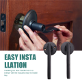 Safe and Economical Bathroom Door Handle Lock, Easy to Install Key, for Quiet Use in Family Bedrooms Black. 