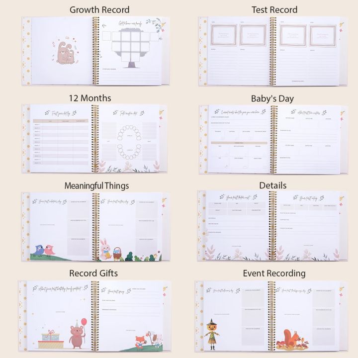 Baby%20Memory%20Book%20Scrapbook%20Photo%20Album%20Pregnancy%20Diary%20Cute%20Animal%20Keepsake%20Record%20Growth%20Journal%20Hand%20Account%20Easy%20to%20Use%20D%20-%20Image%205