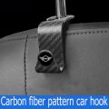 Carbon fiber hook car seat headrest hanger bag hook organizer bracket for Mini Cooper One S JCW R55 R57 F56 F54 car accessories. 