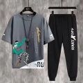 13 Junior and Senior High School Students Short Sleeve T T-shirt 12-15 Year-Old Boy Handsome Summer Clothes 14 Teenagers Teen Men's Clothing Suit 16. 