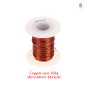 0.13mm to 1.25mm copper wire Magnet Wire Enameled Winding wire Coil Wire 100g. 