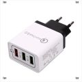 IGO Universal 3 Port Fast Quick Charge QC3.0 USB Hub Wall Charger Adapter EU US Plug. 