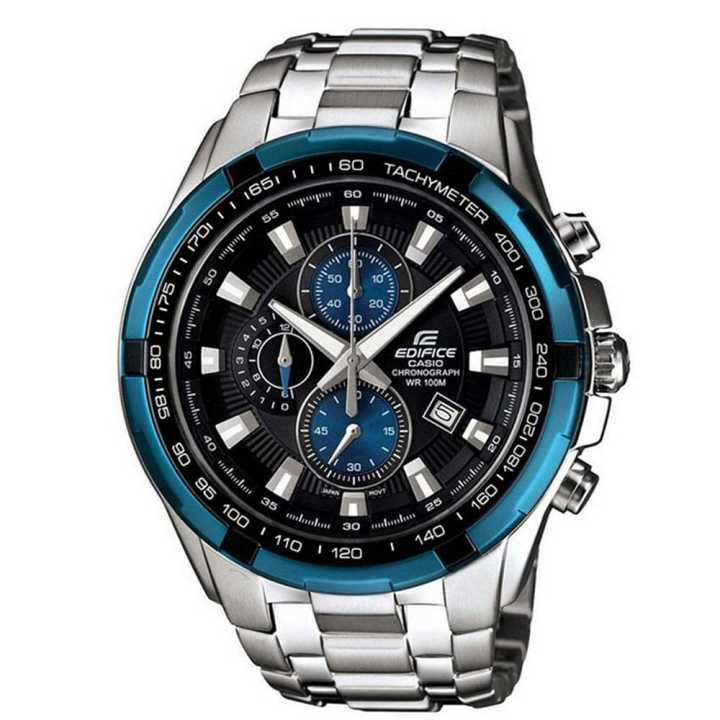 Casio Edifice Black Blue Metal Analog Watch For Men