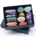 14PCS/Set Natural Stone Crystal Gemstone Chakras Healing Stone Quartz Mineral Ornaments Healing Gemstone Home Decor. 