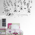 Butterfly Bird sticker plants room wallpaper bedroom nursery window decor. 