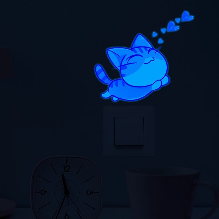 Cute%20Cat%20Luminous%20Wall%20Sticker%20For%20Living%20Room%20Girls%20Bedroom%20Modern%20Home%20Decoration%20Wall%20Glow%20in%20the%20Dark%20Light%20Switch%20Stickers%20-%20Image%206