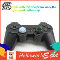 HelloWorld 2Pcs Joystick Cover Luminous Dust-proof Scratch-resistant Anti-slip Round Shape Protector Washable Soft Silicone Thumbstick Case for PS4/for PS5/for Xbox One/for 360. 